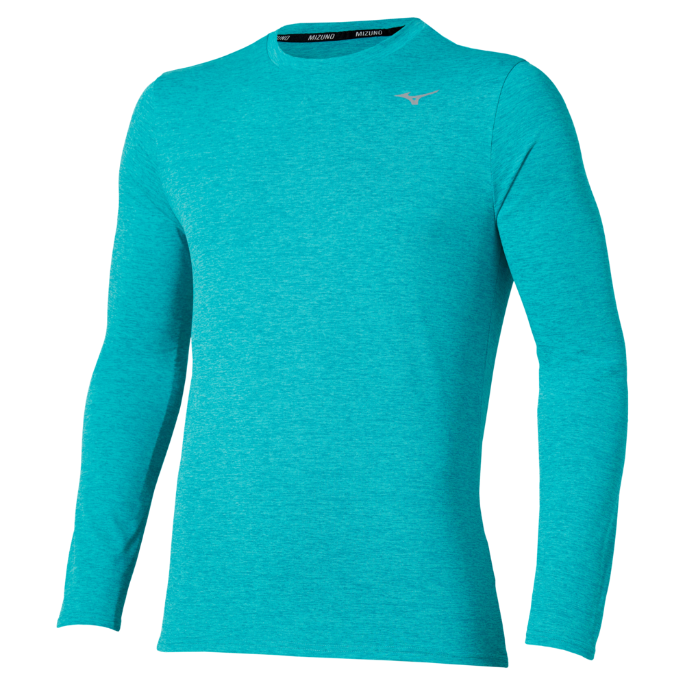 Mizuno Core Impulse Long Sleeve Tee Capri Breeze Herren Grösse XL